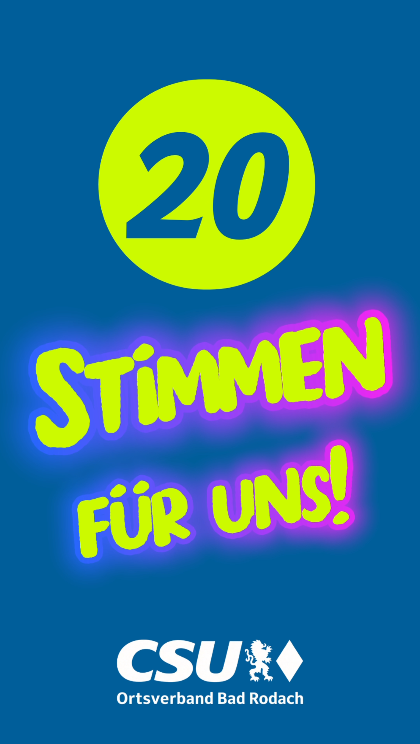 20 Stimmen für uns!
